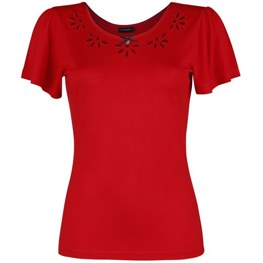 Vive Maria - Midsummer Flower Shirt - T-Shirt - czerwony XL EMP