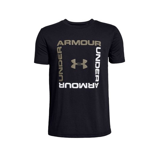 Koszulka termoaktywna dziecięca Under Armour Box Logo czarna (1329099-001) Under Armour XS okazyjna cena Military.pl