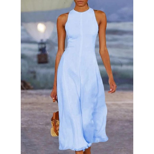 100988-LIGHT-BLUE (S) Sukienka S promocyjna cena sandbella