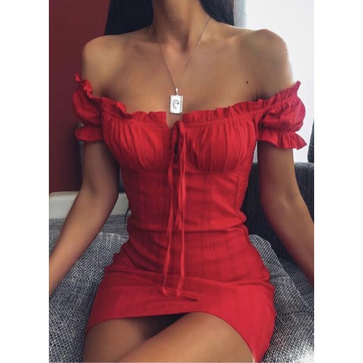 101018-RED (S) Sukienka L sandbella