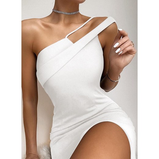 101022-WHITE (S) Sukienka L okazyjna cena sandbella
