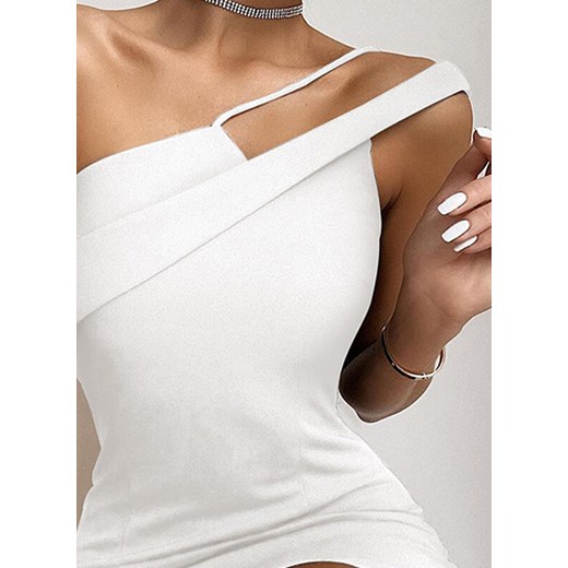 101022-WHITE (S) Sukienka XL wyprzedaż sandbella
