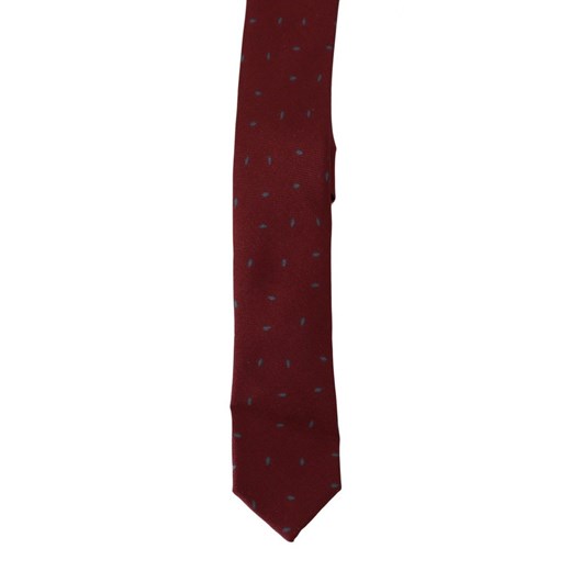 Krawat czerwony Dolce & Gabbana w abstrakcyjne wzory 