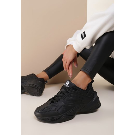 Buty sportowe damskie Renee sneakersy w stylu młodzieżowym czarne na wiosnę 