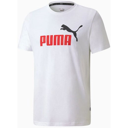 T-shirt męski Puma biały z krótkim rękawem 