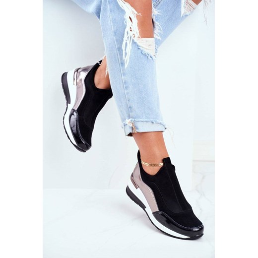 Buty sportowe damskie Vinceza sneakersy ze skóry płaskie bez zapięcia 