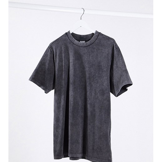 Reclaimed Vintage inspired – Ciemnoszara sprana sukienka T-shirtowa oversize-Szary Reclaimed Vintage S Asos Poland