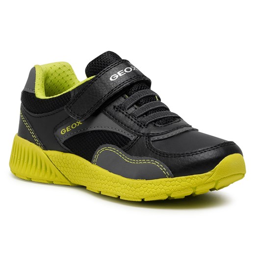 Sneakersy GEOX - J Sveth B. A J046PA 0FEFU C0802 S Black/Lime Geox 31 eobuwie.pl