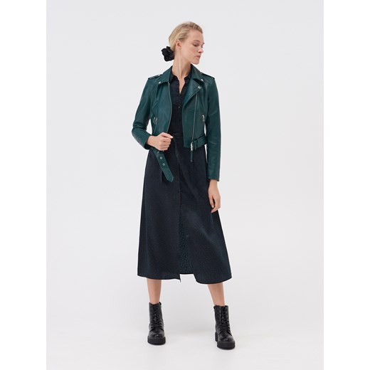 Sinsay - Ramoneska z paskiem - Khaki Sinsay XL Sinsay