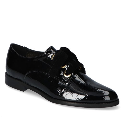 Półbuty Karino 3283/090-S Czarne lakier ze sklepu Arturo-obuwie w kategorii Półbuty damskie - zdjęcie 97110528