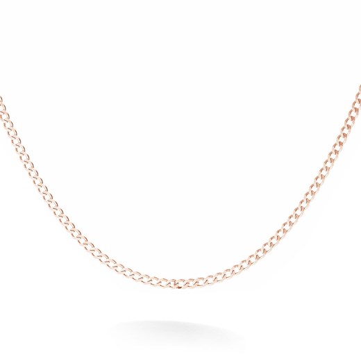 Srebrny łańcuszek pancerka diamentowana 925 : Długość (cm) - 60, Kolor pokrycia srebra - Pokrycie Różowym 18K Złotem Giorre GIORRE