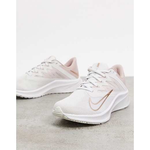 Buty sportowe damskie Nike Running sznurowane białe płaskie 
