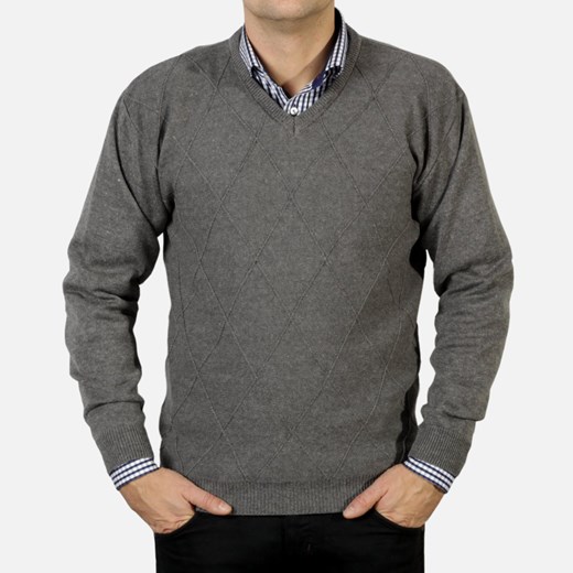 Sweter Willsoor willsoor-sklep-internetowy szary sweter
