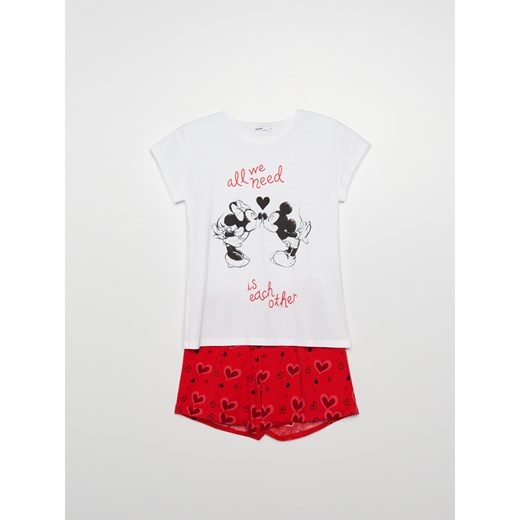 Cropp - Dwuczęściowa piżama Mickey Mouse - Biały Cropp S Cropp