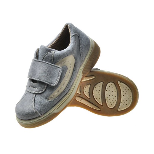 Dziecięce obuwie sportowe na rzepy SZARE /A6-3 6641 S191/ Pantofelek24 33 okazyjna cena pantofelek24.pl