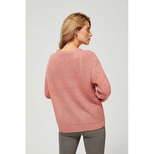 Sweter damski casual bez wzorów 
