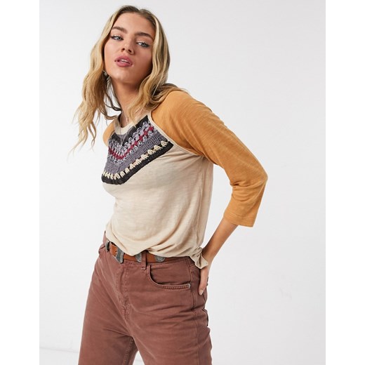 Sweter damski Free People z jerseyu Odzież Damska NL wielokolorowy MLIZ Sweter damski Free People z jerseyu Odzież Damska NL wielokolorowy MLIZ