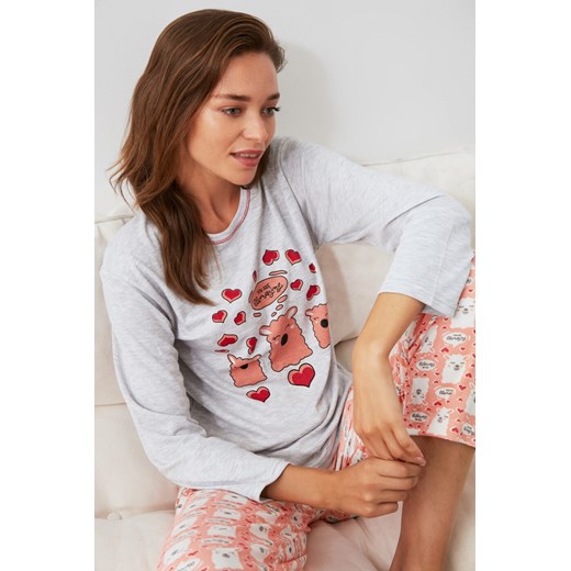 Trendyol Sheep Printed Knitted Pyjamas Kit Trendyol M Factcool