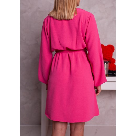 Sukienka MD1-12 różowa Moda Doris Uniwersalny ModaDoris