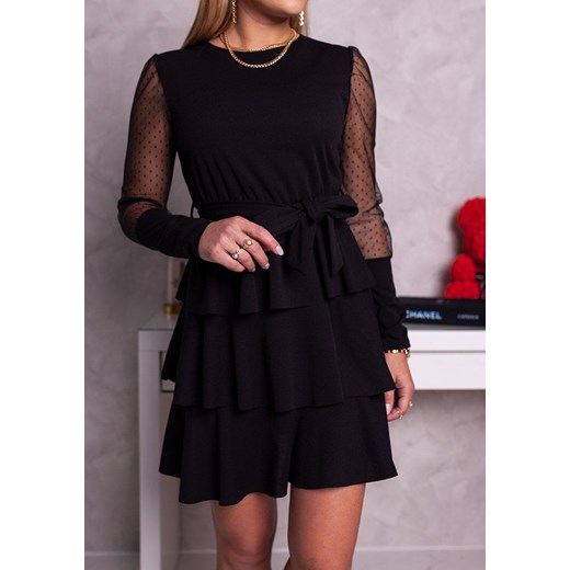 Sukienka MD1-14 czarna Moda Doris Uniwersalny ModaDoris