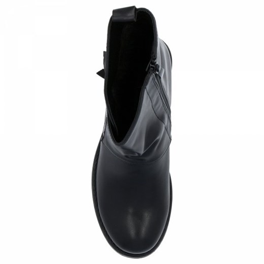 Czarne botki damskie na płaskiej podeszwie Olivia Crystal Shoes 39 PaniTorbalska