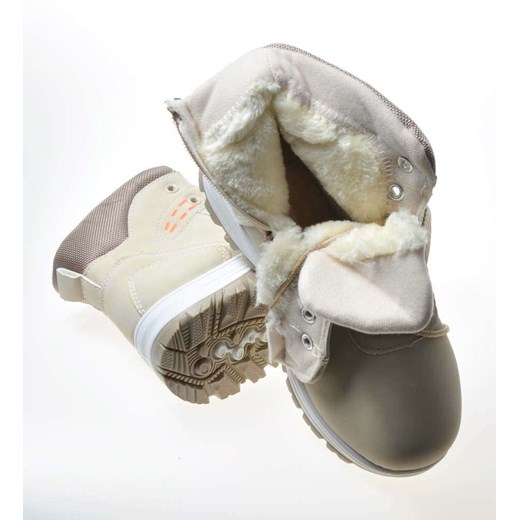 Buty zimowe dziecięce Pantofelek24 z nubuku sznurowane 