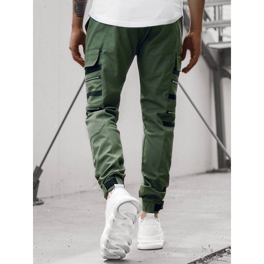 SPODNIE MĘSKIE CHINO JOGGERY KHAKI OZONEE G/11146 S promocja ozonee.pl