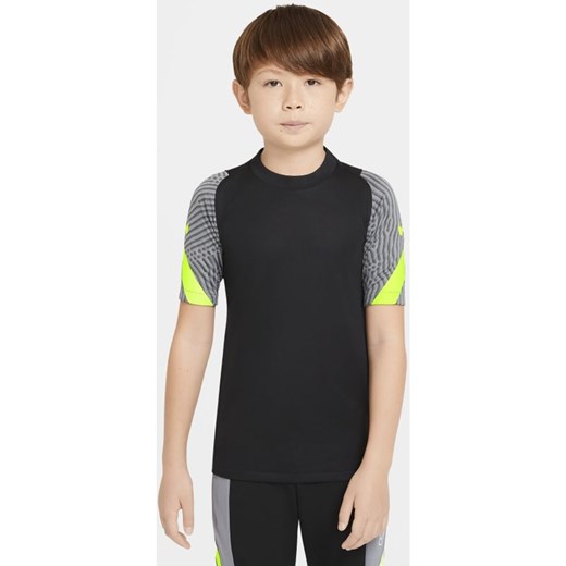 Koszulka piłkarska z krótkim rękawem dla dużych dzieci Nike Breathe Strike - Czerń Nike S Nike poland