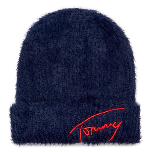 Czapka TOMMY JEANS - Signature Logo Embroidery Fluffy AW0AW08976 Corporate 0GY Tommy Jeans eobuwie.pl