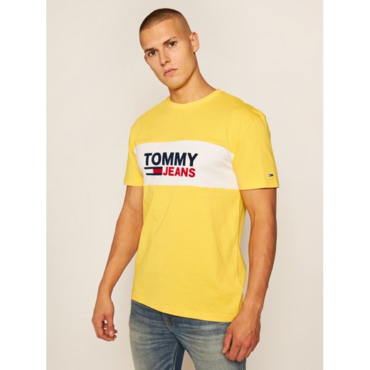 Żółty t-shirt męski Tommy Jeans 