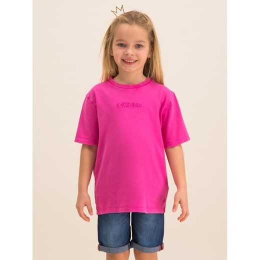 Guess T-Shirt H01T03 K82E0 Różowy Regular Fit Guess 3 MODIVO okazyjna cena