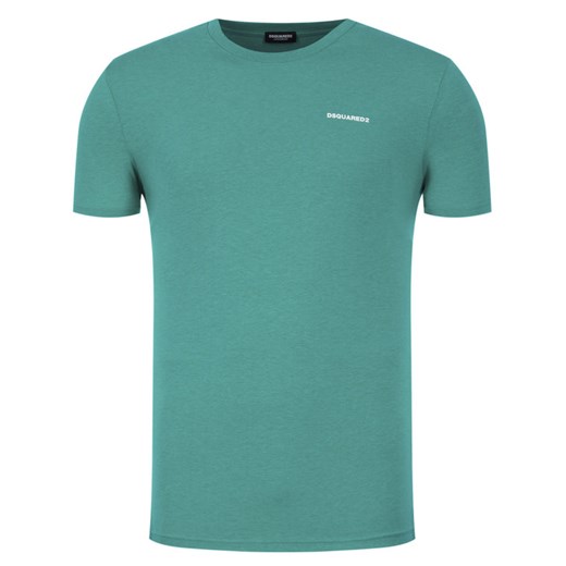 Dsquared2 Underwear T-Shirt D9M203050 Zielony Regular Fit XL promocja MODIVO
