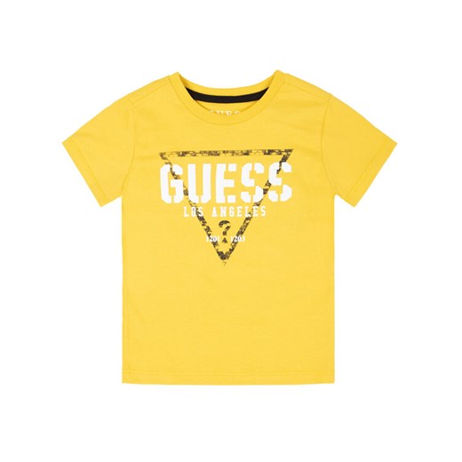 Guess T-Shirt N01I00 K82E0 Żółty Regular Fit Guess 6X_7 promocyjna cena MODIVO