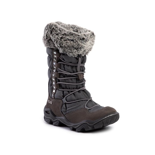 Buty zimowe dziecięce szare Primigi gore-tex sznurowane śniegowce 