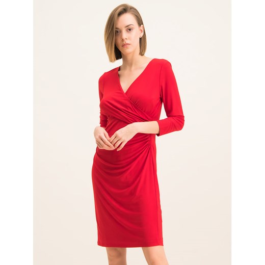 Lauren Ralph Lauren Sukienka koktajlowa 250773066 Czerwony Regular Fit 6 okazja MODIVO
