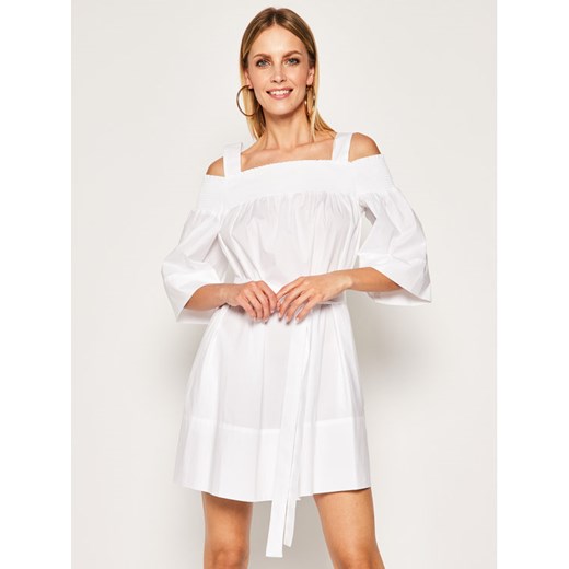 TwinSet Sukienka letnia 201TT2041 Biały Regular Fit Twinset 40 promocyjna cena MODIVO