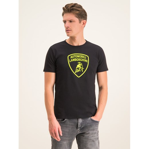 Lamborghini T-Shirt B3XUB7G1 Czarny Regular Fit Lamborghini L MODIVO wyprzedaż