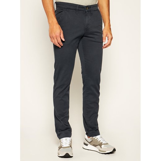 Pepe Jeans Spodnie materiałowe PM210992C344 Granatowy Regular Fit Pepe Jeans 33_32 wyprzedaż MODIVO