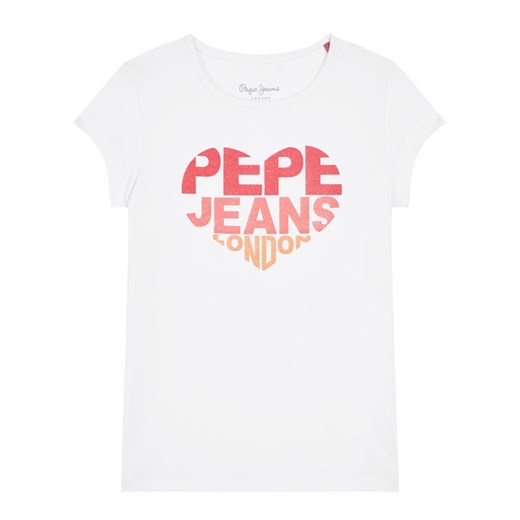 Pepe Jeans T-Shirt Bendela PG502480 Biały Regular Fit Pepe Jeans 4 okazja MODIVO