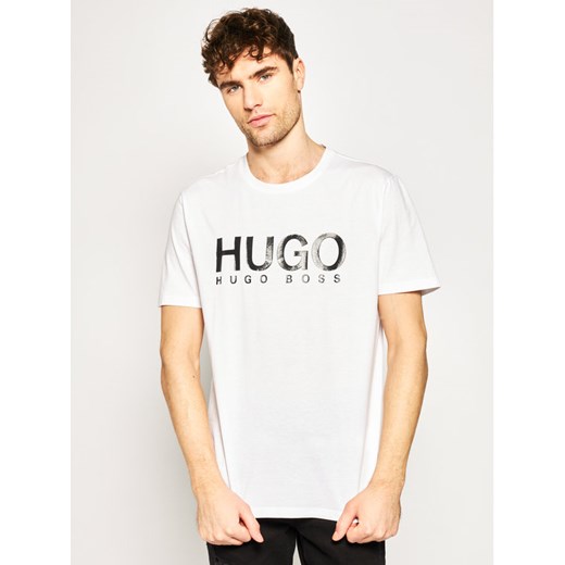 Hugo T-Shirt 50387414 Biały Relaxed Fit L okazja MODIVO