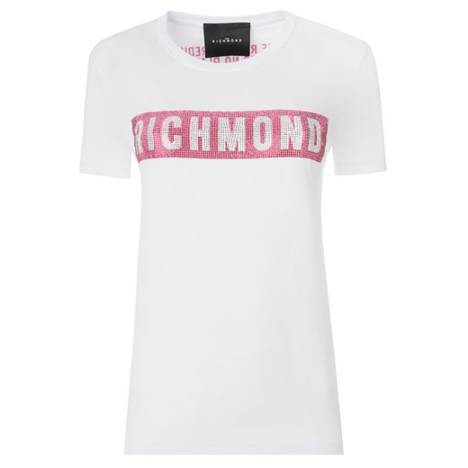 John Richmond T-Shirt RWP19028TS Biały Slim Fit John Richmond S wyprzedaż MODIVO