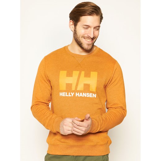 Helly Hansen Bluza Logo Crew 34000 Pomarańczowy Regular Fit Helly Hansen M promocyjna cena MODIVO