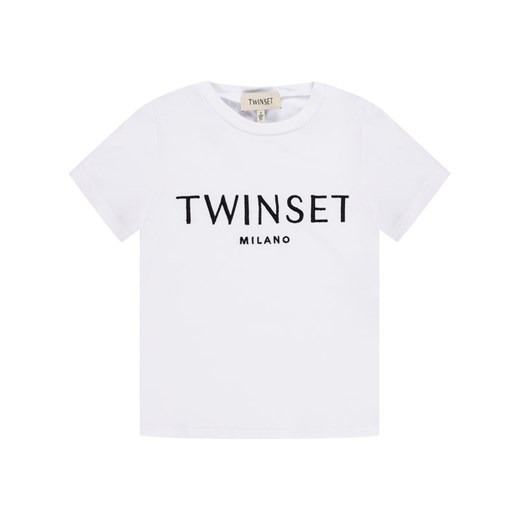TwinSet T-Shirt 201GJ2370 D Biały Regular Fit Twinset 16A promocyjna cena MODIVO