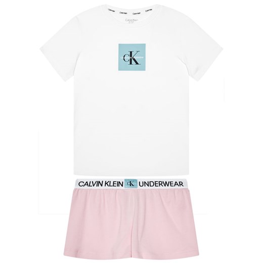 Biała piżama dziecięce Calvin Klein Underwear 
