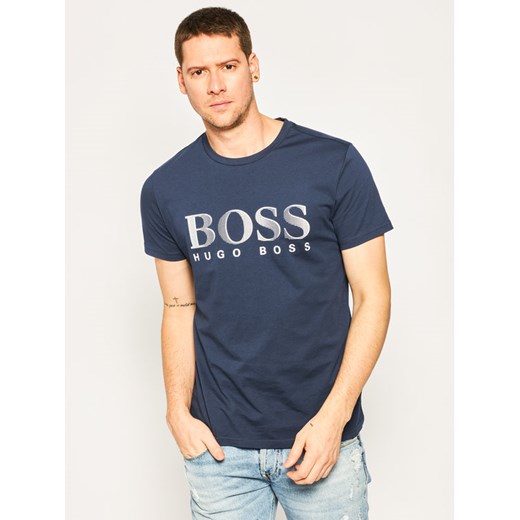 Boss T-Shirt RN 50407774 Granatowy Regular Fit L okazja MODIVO