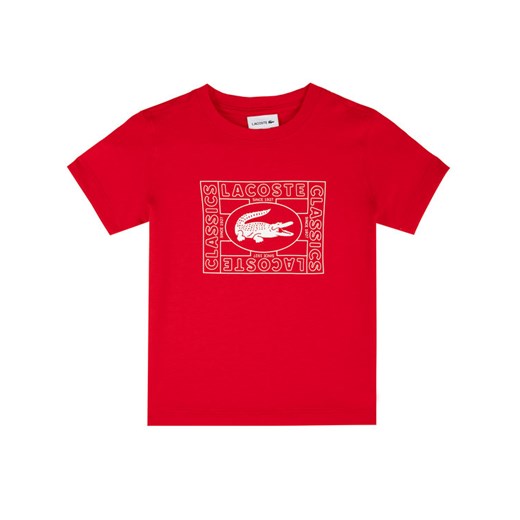 Lacoste T-Shirt TJ9508 Czerwony Regular Fit Lacoste 6A promocja MODIVO