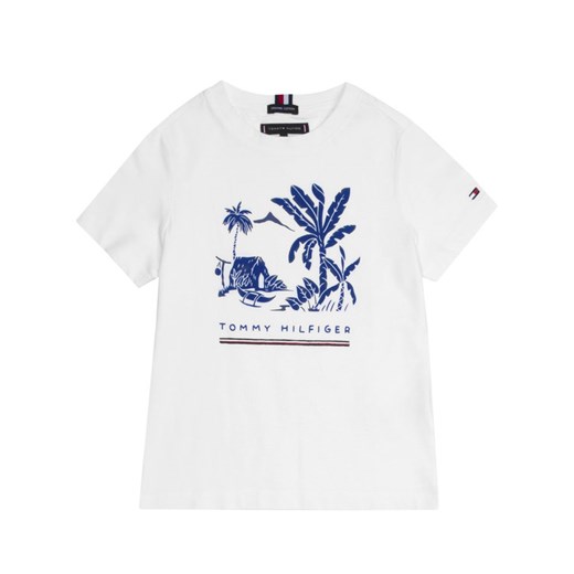 TOMMY HILFIGER T-Shirt KB0KB04991 S Biały Regular Fit Tommy Hilfiger 6 okazja MODIVO