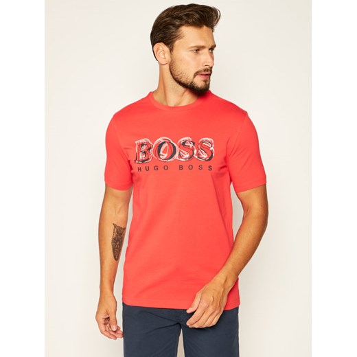 Boss T-Shirt Tee 4 50424073 Czerwony Regular Fit XL okazyjna cena MODIVO