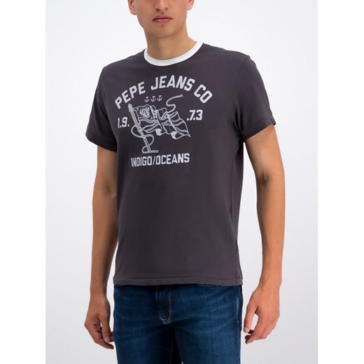 Pepe Jeans T-Shirt PM506547 Szary Regular Fit Pepe Jeans S okazja MODIVO