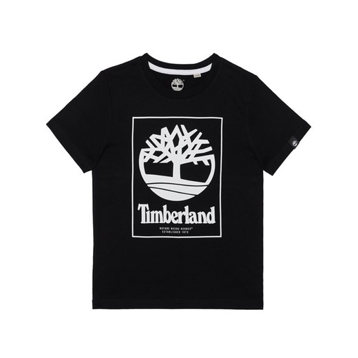 T-shirt chłopięce Timberland czarny z krótkimi rękawami 